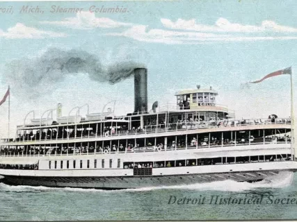 Postcard - Detroit, Mich., Steamer Columbia.