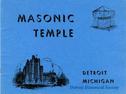 Booklet - Masonic Temple, Detroit, Michigan
