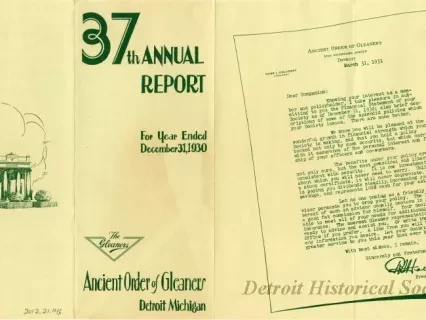 Brochure - 37th Annual Report For Year Ended December 31, 1930
