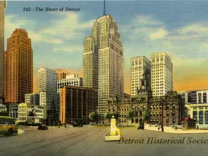 Postcard - The Heart of Detroit