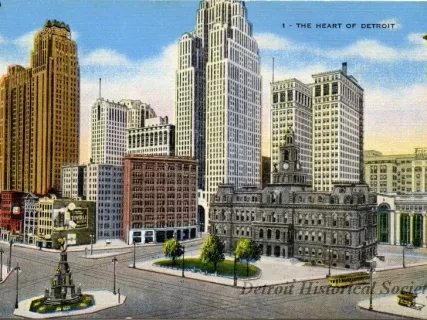Postcard - The Heart of Detroit