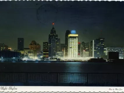 Postcard - Night Skyline