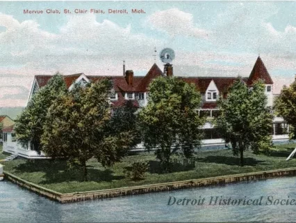 Postcard - Mervue Club St. Clair Flats, Detroit, Mich.