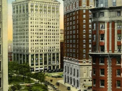 Postcard - Park Circle, Detroit, Mich.