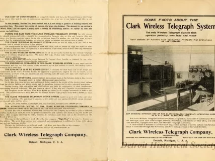 Brochure - Some facts about the Clark Wireless Telegraph System