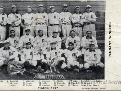 Postcard - Pennant Winners, Tigers - 1907