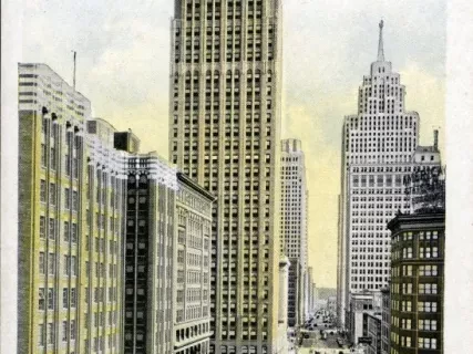 Postcard - Griswold St., Showing the Stott Bldg., Detroit, Mich.