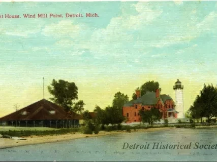 Postcard - Light House, Wind Mill Point, Detroit, Mich.
