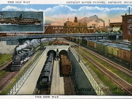 Postcard - Detroit River Tunnel, Detroit, Mich.