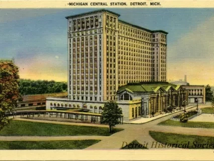 Postcard - Michigan Central Station, Detroit, Mich.
