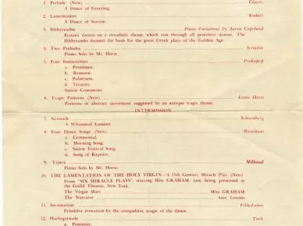 Program, Theater