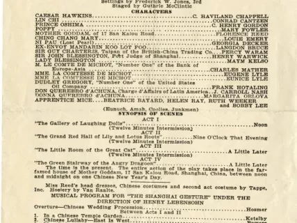 Program, Theater