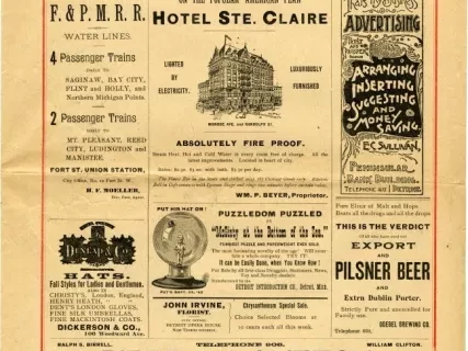 Program, Theater - The Lyceum Play, Season 1893-4, Detroit, Nov. 16, 17, 18, 1893