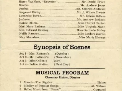 Program, Theater