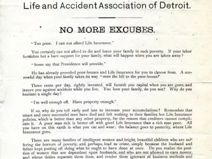 Advertisement - Accident and Life Insurance