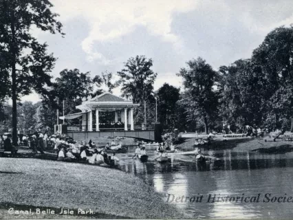 Postcard - Canal, Belle Isle Park.