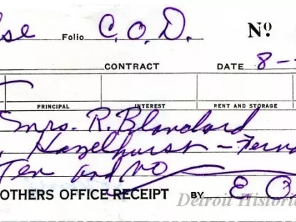 Receipt - Grinnell Bros.