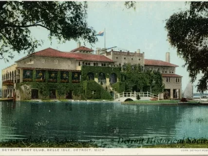 Postcard - Detroit Boat Club, Belle Isle, Detroit, Mich.