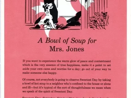 Menu - A Bowl of Soup for Mrs. Jones