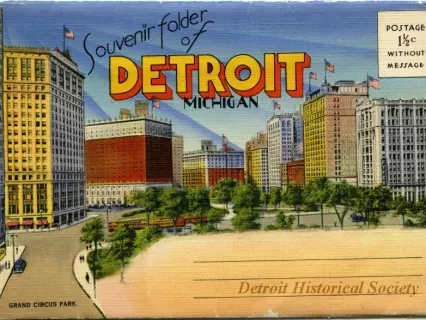 Post Folder - Souvenir Folder of Detroit, Michigan