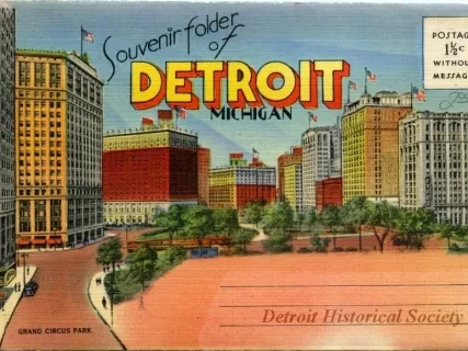 Post Folder - Souvenir Folder of Detroit Michigan
