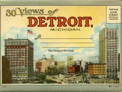 Post Folder - 30 Views of Detroit, Michigan.