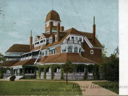 Postcard - Detroit, Mich., The Casino, Belle Isle Park.