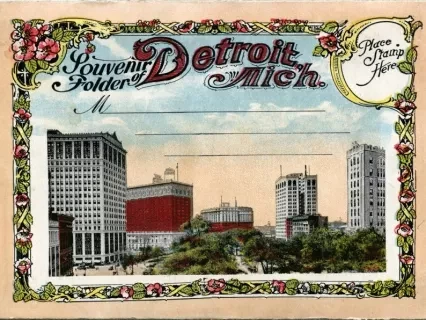 Post Folder - Souvenir Folder of Detroit, Mich.