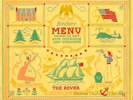 Menu - Sanders Menu
Things to Eat Both Toothsome and Wholesome