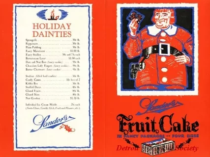 Menu - Sanders Fruit Cake
