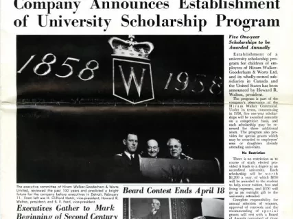 Newsletter - Special Centennial Edition
Spirit of 1858 -
In the Interests of All Hiram Walker Employees