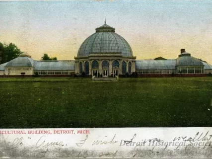 Postcard - Horticultural Building, Detroit, Mich.