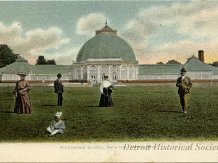Postcard - Horticultural Building, Belle Isle, Detroit, Mich.