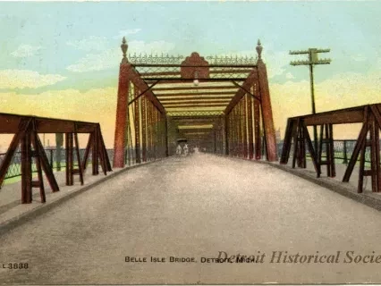 Postcard - Belle Isle Bridge, Detroit, Mich.