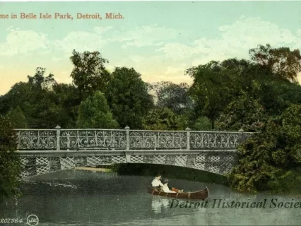 Postcard - Scene in Belle Isle Park, Detroit, Mich.