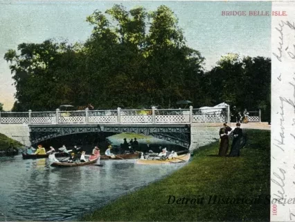 Postcard - Bridge, Belle Isle.