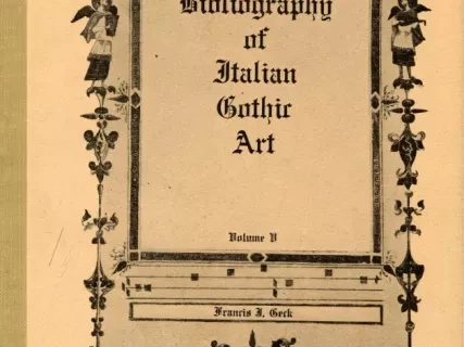 Book - Bibliography of Italian Gothic Art 1200-1420, Volume V