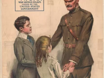Poster - Help Him Win by Saving And Serving,
Buy War Savings Stamps