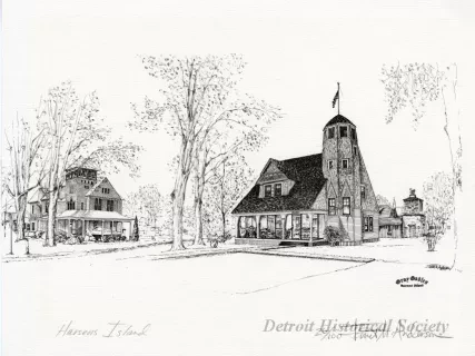 Drawing - "Harsens Island"