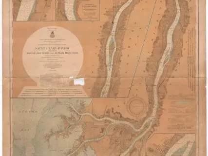 Chart, Navigational - St. Clair River Including 
Foot of Lake Huron and St. Clair Flats Canal