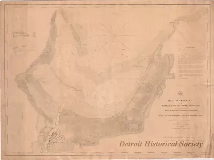 Chart, Navigational - Head of Green Bay and
Entrance to Fox River, Wisconsin