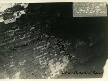 Image, Digital - Randolph St. Sewer - Crack N. of Shaft (W. Side)