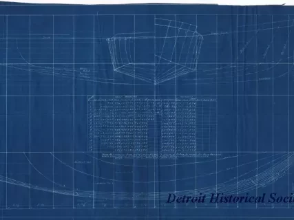 Blueprint - Middle Neebish Light Station, 
30' Steel Boat Lines