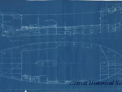 Blueprint - Middle Neebish Light Station, Mich.,
Steel Motorboat Details