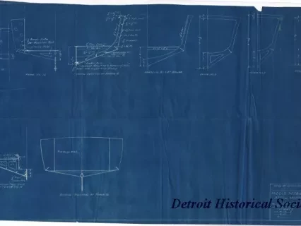 Blueprint - Middle Neebish Light Station, Mich.,
Steel Motorboat Sections