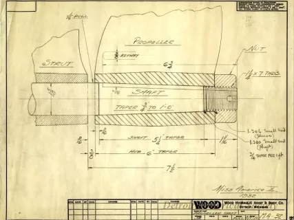 Drawing, Technical - Propeller Shaft
