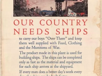 Poster - OUR COUNTRY NEEDS SHIPS