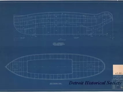 Blueprint - 40 Foot Steel Work Launch,
Shell Expansion: Mn. Deck Plating