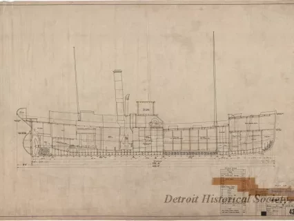 Drawing, Technical - Inboard Profile
[for trawler, Foam]
