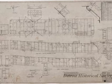 Drawing, Technical - Deck House & Winch Casing
[for trawler, Foam]